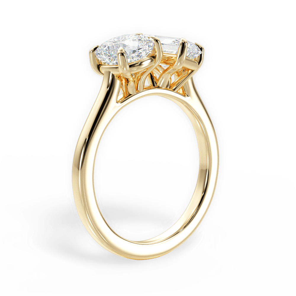 Lila Radiant Cut Lab Grown Diamond 18Kt Yellow Gold Engagement Ring - View 4