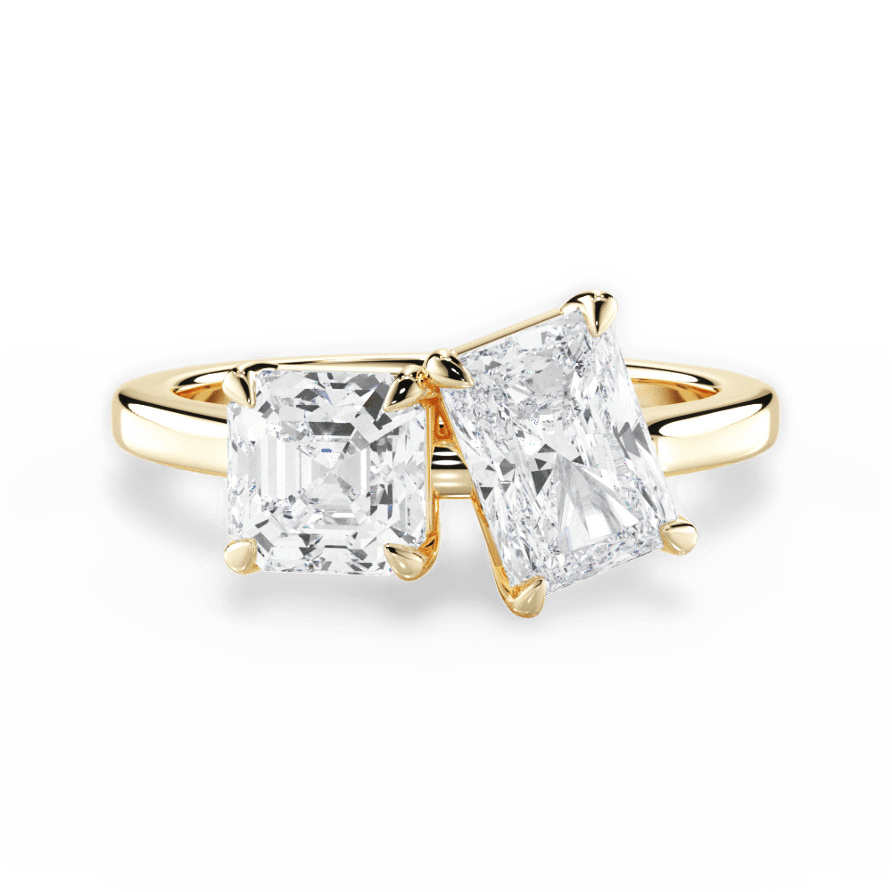 Alice Radiant Cut Lab Grown Diamond 18Kt Yellow Gold Engagement Ring