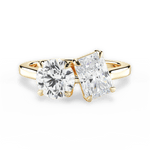Lana Radiant Cut Lab Grown Diamond 18Kt Yellow Gold Engagement Ring