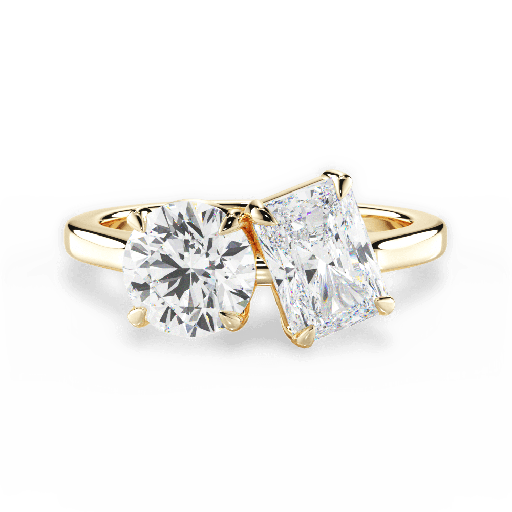 Lana Radiant Cut Lab Grown Diamond 18Kt Yellow Gold Engagement Ring