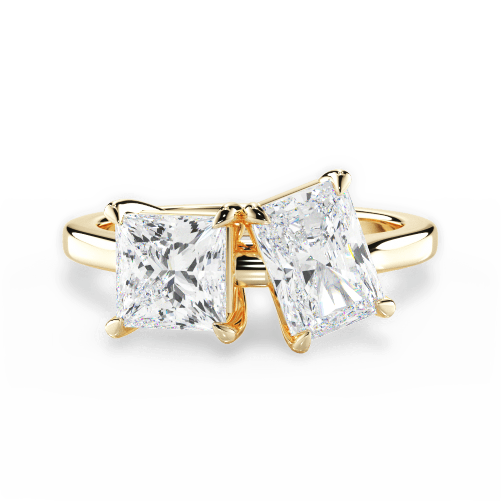 Esther Radiant Cut Lab Grown Diamond 18Kt Yellow Gold Engagement Ring