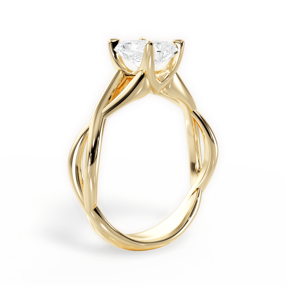 Aubrey Radiant Cut Lab Grown Diamond 18Kt Yellow Gold Engagement Ring - View 3