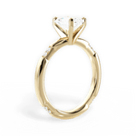 Bonnie Radiant Cut Lab Grown Diamond 18Kt Yellow Gold Engagement Ring - View 3