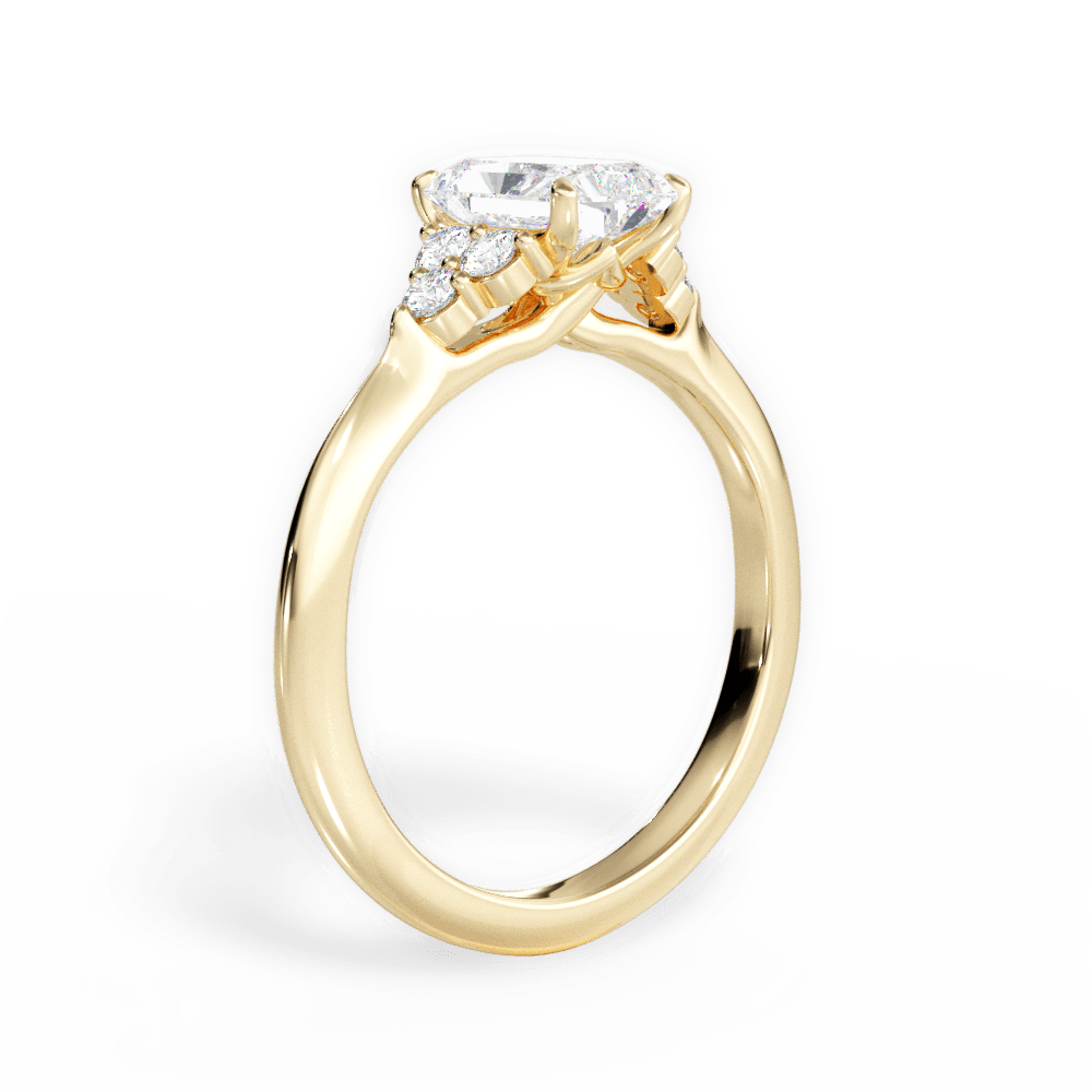 Celeste Radiant Cut Lab Grown Diamond 18Kt Yellow Gold Engagement Ring - View 2