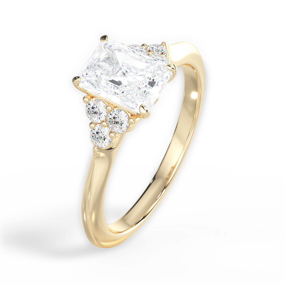 Celeste Radiant Cut Lab Grown Diamond 18Kt Yellow Gold Engagement Ring - View 4