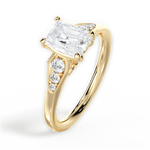 Cecilia Radiant Cut Lab Grown Diamond 18Kt Yellow Gold Engagement Ring - View 2