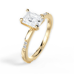 Bonnie Radiant Cut Lab Grown Diamond 18Kt Yellow Gold Engagement Ring - View 2