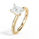 Cara Radiant Cut Lab Grown Diamond 18Kt Yellow Gold Engagement Ring - View 4