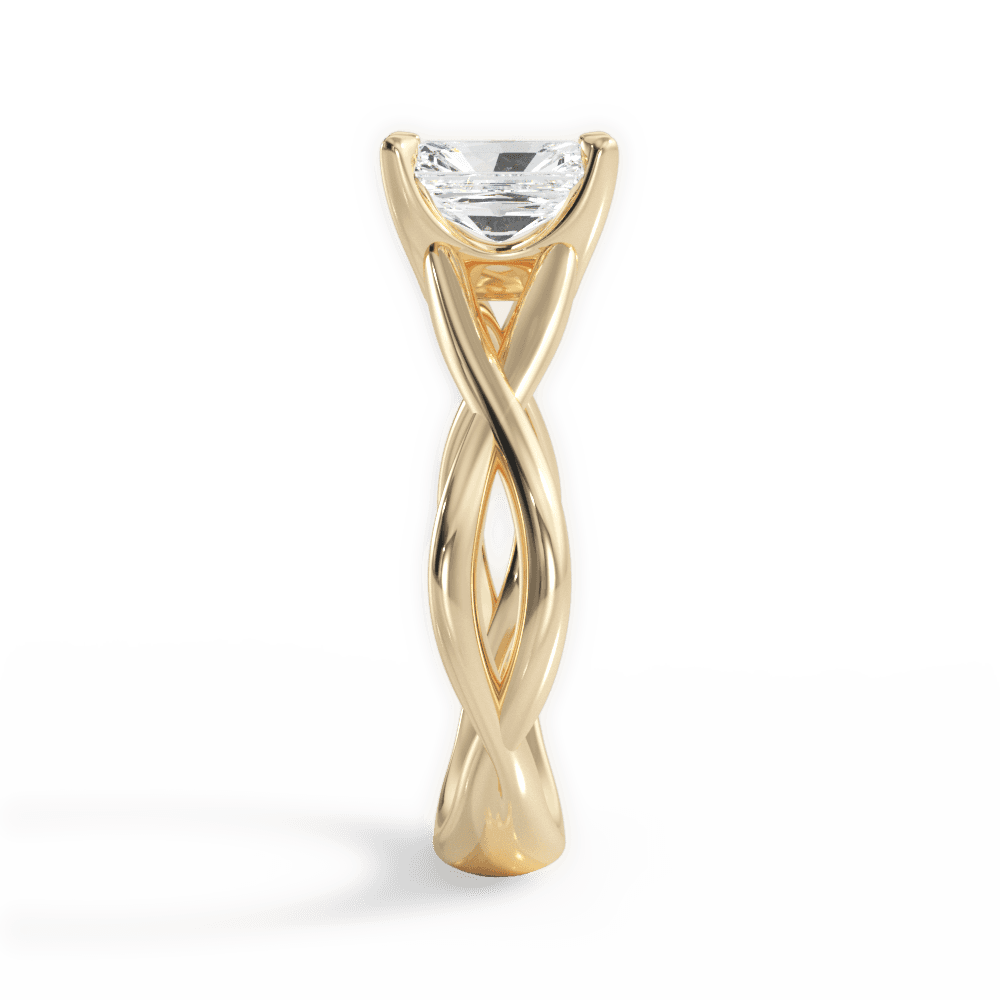 Aubrey Radiant Cut Lab Grown Diamond 18Kt Yellow Gold Engagement Ring - View 2