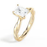 Bianca Radiant Cut Lab Grown Diamond 18Kt Yellow Gold Engagement Ring - View 4