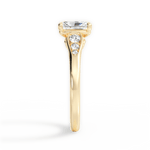 Cecilia Radiant Cut Lab Grown Diamond 18Kt Yellow Gold Engagement Ring - View 3