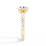 Elsie Radiant Cut Lab Grown Diamond 18Kt Yellow Gold Engagement Ring - View 3