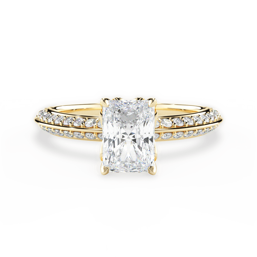 Gail Radiant Cut Lab Grown Diamond 18Kt Yellow Gold Engagement Ring