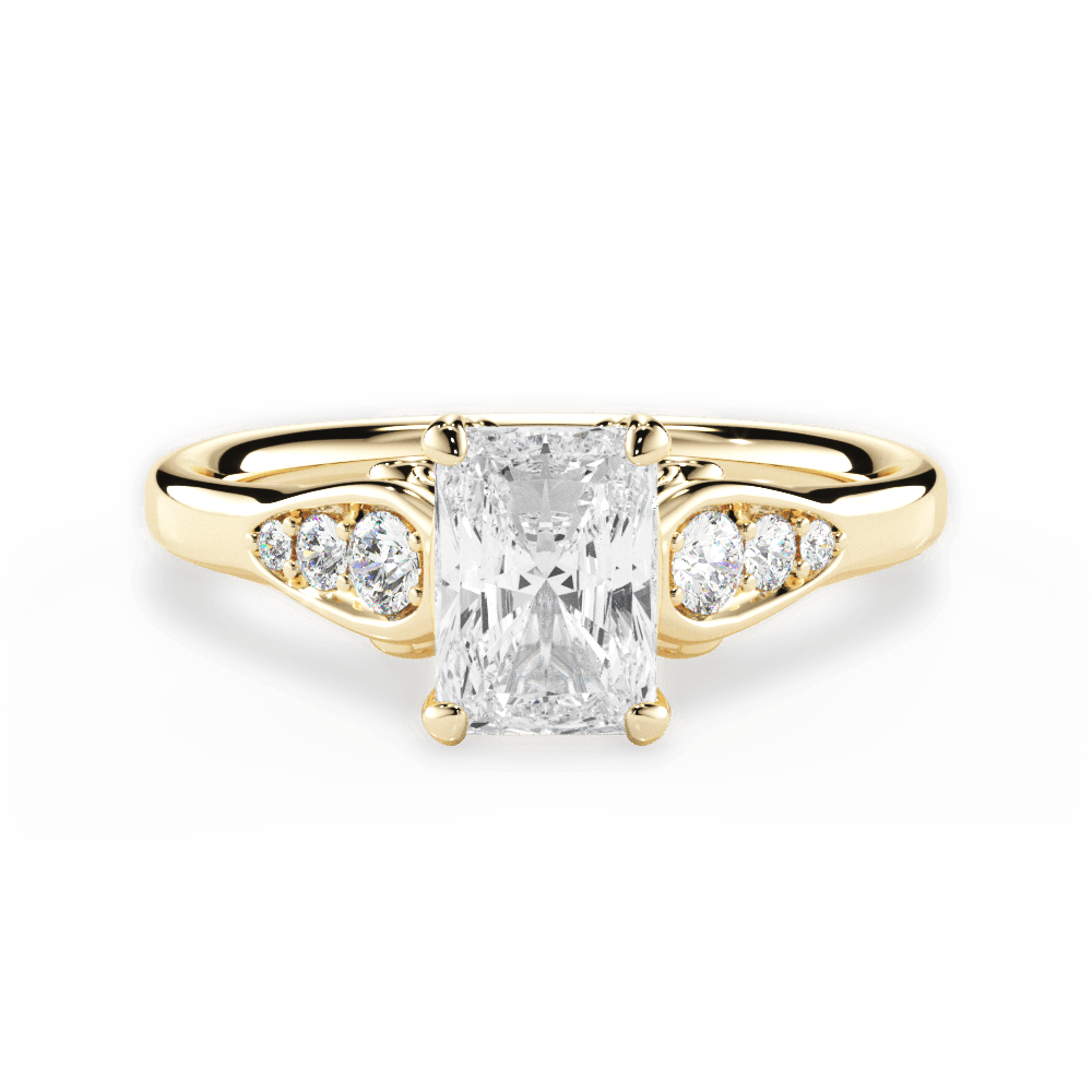 Cecilia Radiant Cut Lab Grown Diamond 18Kt Yellow Gold Engagement Ring