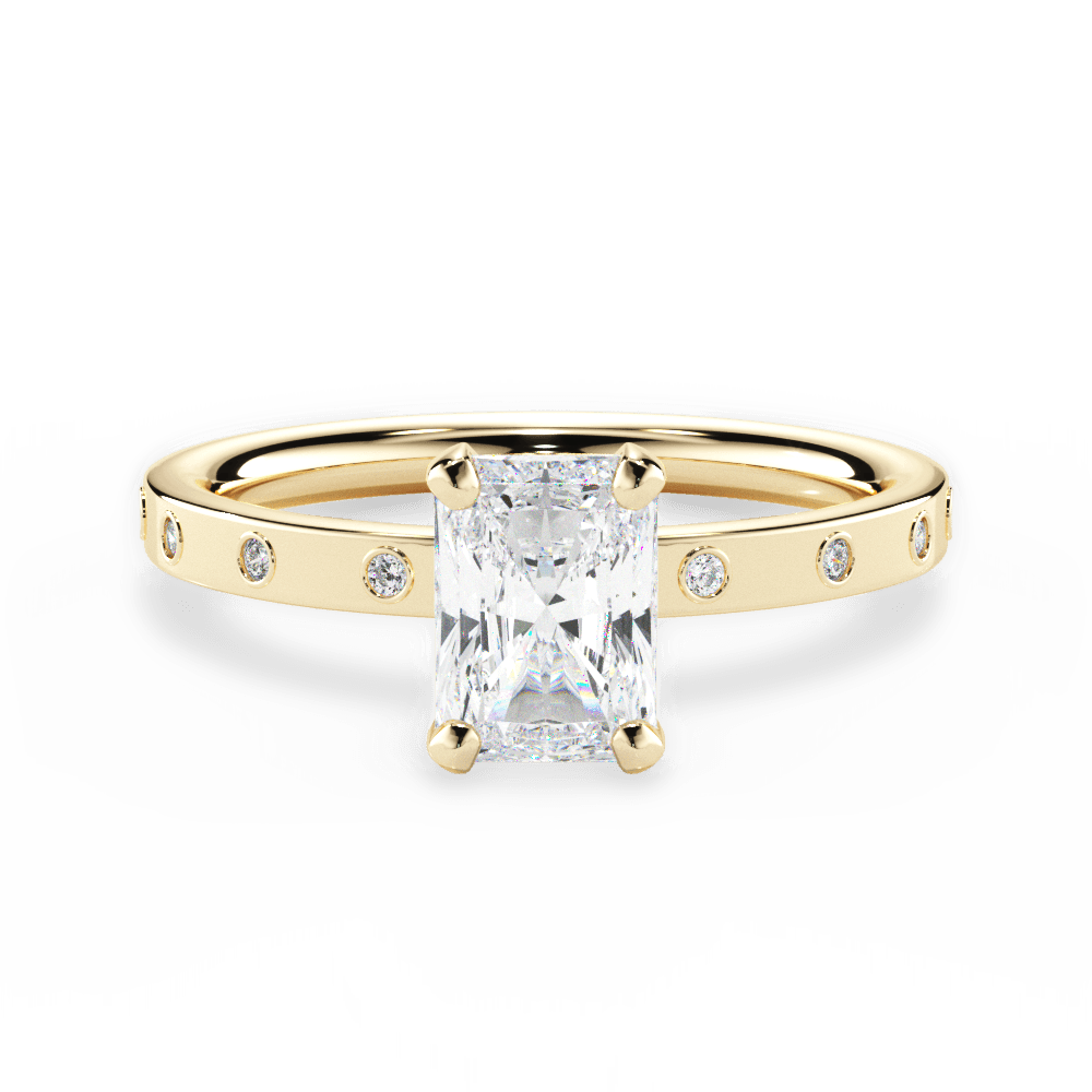 Carla Radiant Cut Lab Grown Diamond 18Kt Yellow Gold Engagement Ring