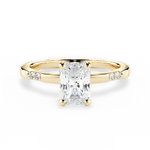 Bonnie Radiant Cut Lab Grown Diamond 18Kt Yellow Gold Engagement Ring
