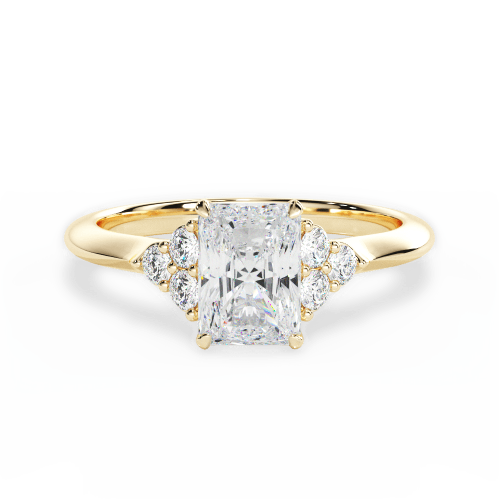 Celeste Radiant Cut Lab Grown Diamond 18Kt Yellow Gold Engagement Ring