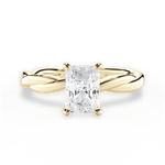 Bianca Radiant Cut Lab Grown Diamond 18Kt Yellow Gold Engagement Ring