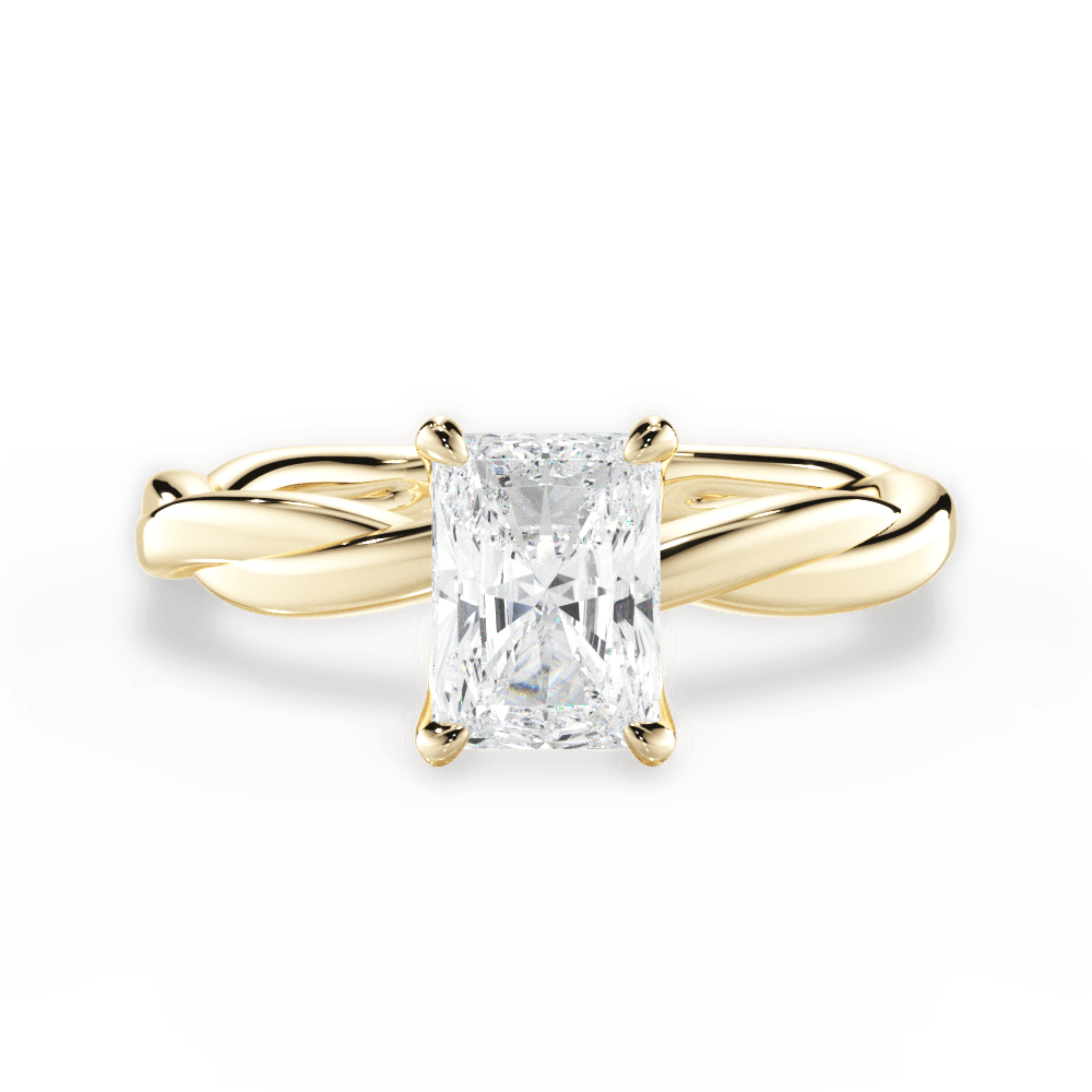 Bianca Radiant Cut Lab Grown Diamond 18Kt Yellow Gold Engagement Ring