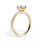 Elsie Round Cut Lab Grown Diamond 18Kt Yellow Gold Engagement Ring - View 2