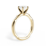 Bonnie Round Cut Lab Grown Diamond 18Kt Yellow Gold Engagement Ring - View 3
