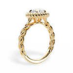 Belinda Round Cut Lab Grown Diamond 18Kt Yellow Gold Engagement Ring - View 3