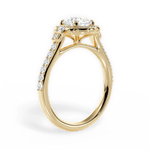 Joyce Round Cut Lab Grown Diamond 18Kt Yellow Gold Engagement Ring - View 3
