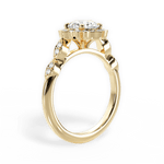 Julie Round Cut Lab Grown Diamond 18Kt Yellow Gold Engagement Ring - View 3