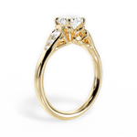 Cecilia Round Cut Lab Grown Diamond 18Kt Yellow Gold Engagement Ring - View 2