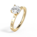 Carla Round Cut Lab Grown Diamond 18Kt Yellow Gold Engagement Ring - View 2