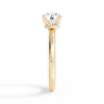 Cara Round Cut Lab Grown Diamond 18Kt Yellow Gold Engagement Ring - View 3