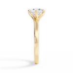 Ashley Round Cut Lab Grown Diamond 18Kt Yellow Gold Engagement Ring - View 3
