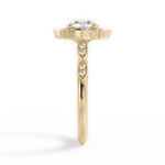 Julie Round Cut Lab Grown Diamond 18Kt Yellow Gold Engagement Ring - View 2