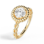 Belinda Round Cut Lab Grown Diamond 18Kt Yellow Gold Engagement Ring - View 4
