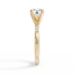 Bonnie Round Cut Lab Grown Diamond 18Kt Yellow Gold Engagement Ring - View 2
