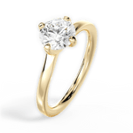 Ashley Round Cut Lab Grown Diamond 18Kt Yellow Gold Engagement Ring - View 4