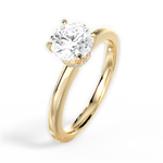 Cara Round Cut Lab Grown Diamond 18Kt Yellow Gold Engagement Ring - View 2
