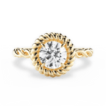 Belinda Round Cut Lab Grown Diamond 18Kt Yellow Gold Engagement Ring