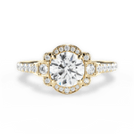 Joyce Round Cut Lab Grown Diamond 18Kt Yellow Gold Engagement Ring