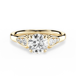 Cecilia Round Cut Lab Grown Diamond 18Kt Yellow Gold Engagement Ring