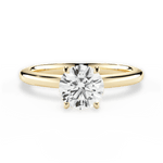 Cara Round Cut Lab Grown Diamond 18Kt Yellow Gold Engagement Ring