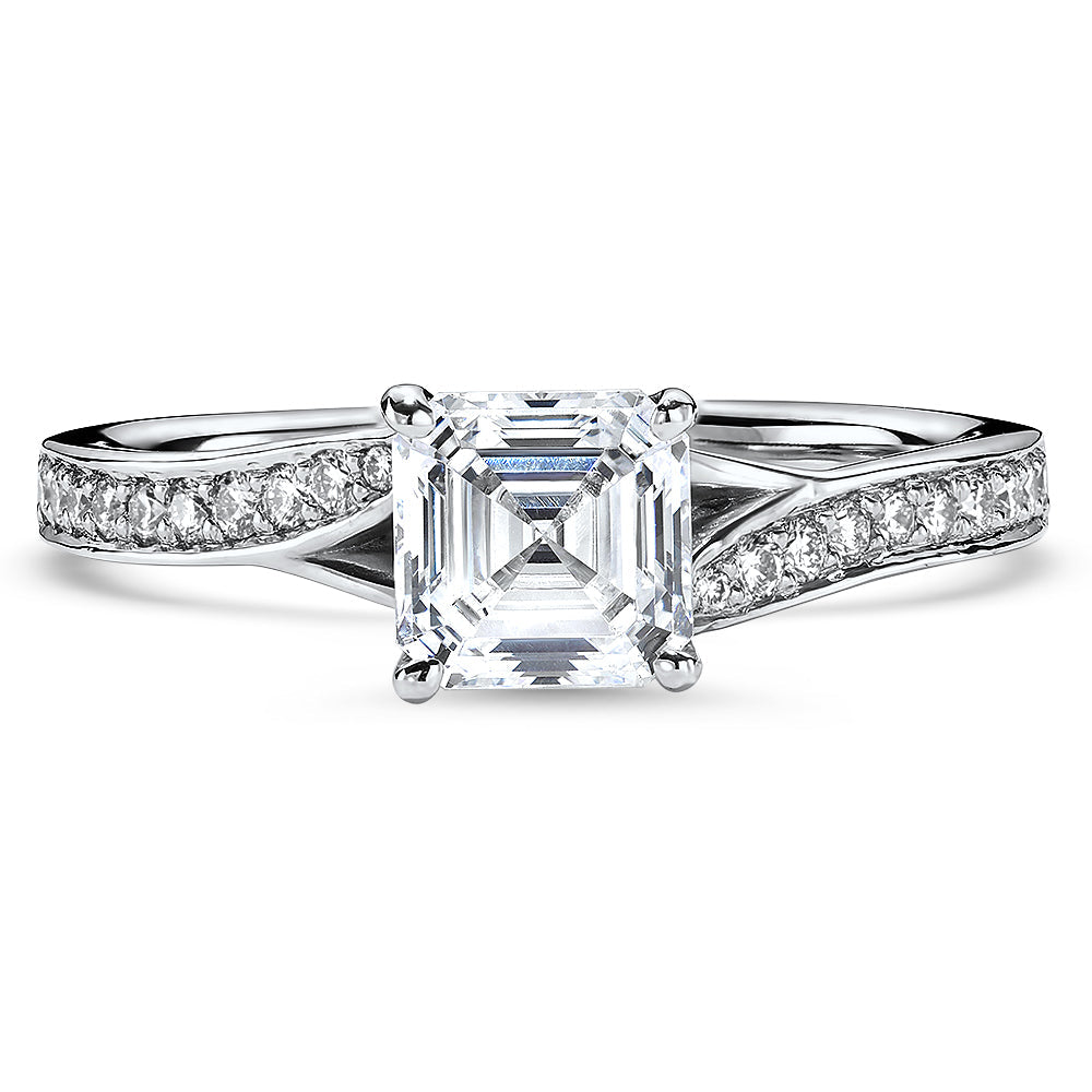 Elise Asscher Cut Lab Grown Diamond 14Kt White Gold Engagement Ring - View 3