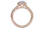 Judy Asscher Cut Lab Grown Diamond 18Kt Rose Gold Engagement Ring - View 3