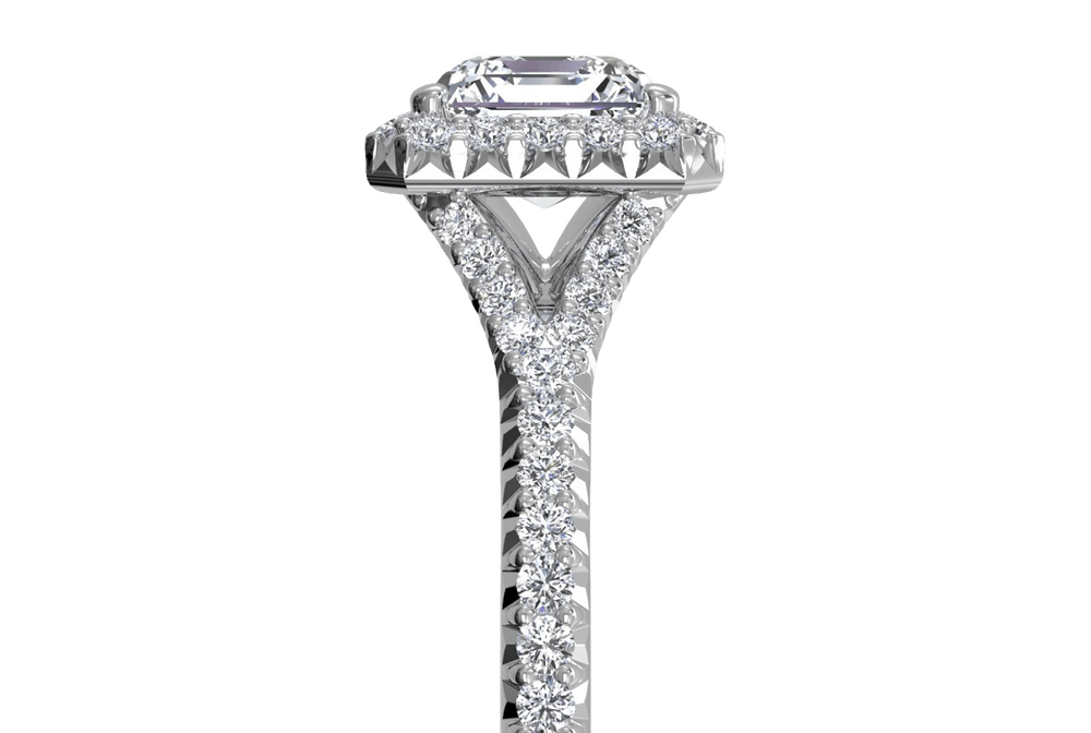 Judy Asscher Cut Lab Grown Diamond 18Kt White Gold Engagement Ring - View 2