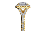Judy Asscher Cut Lab Grown Diamond 18Kt Yellow Gold Engagement Ring - View 2
