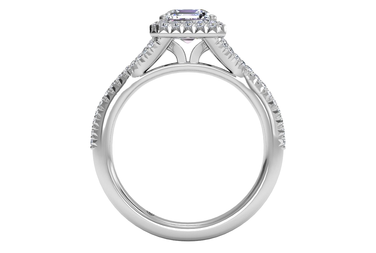 Judy Asscher Cut Lab Grown Diamond 18Kt White Gold Engagement Ring - View 3