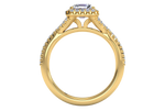 Judy Asscher Cut Lab Grown Diamond 18Kt Yellow Gold Engagement Ring - View 3