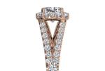 Kelly Cushion Cut Lab Grown Diamond 18Kt Rose Gold Engagement Ring - View 2