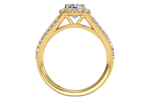 Kelly Cushion Cut Lab Grown Diamond 18Kt Yellow Gold Engagement Ring - View 3
