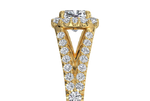 Kelly Cushion Cut Lab Grown Diamond 18Kt Yellow Gold Engagement Ring - View 2